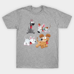 Funny Cartoon Dogs T-Shirt